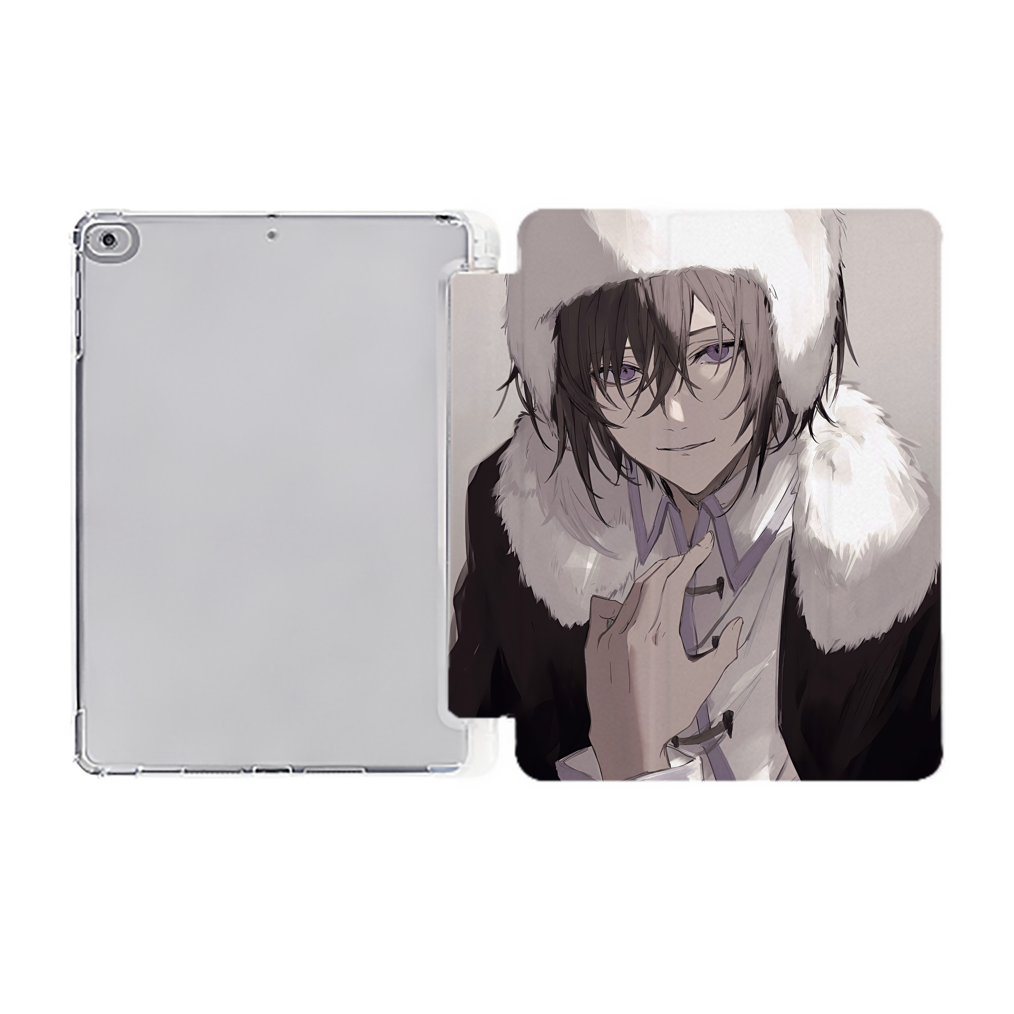 （画像用） 文豪ストレイドッグス Bungo Stray Dogs IPad ケース ペン収納付き 三つ折りスタンド PUレザー×シリコン 対応機種9.5/10.5/10.9インチ